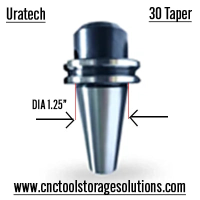 30 taper holder dimensions from Uratech - CNC Tool storage products