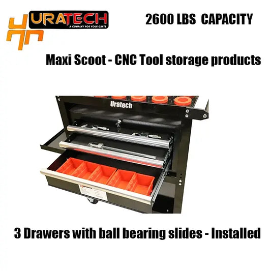 3 Drawers with ball bearing slides for Tool chest from Uratech