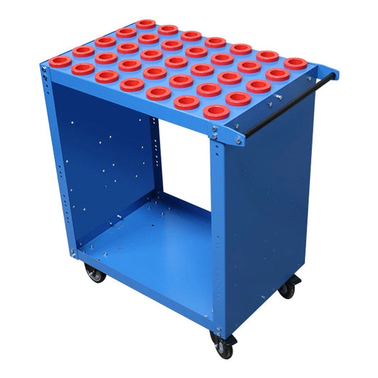 40 Taper Single Scoot CNC Tool Cart with red nylon inserts Uratech