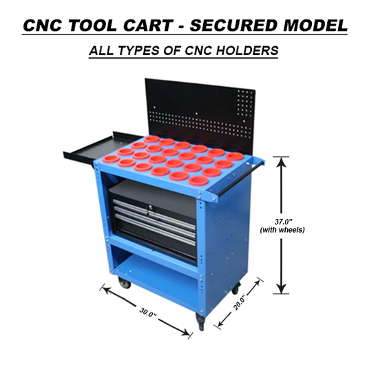 Uratech HSK63A HSK63C HSK63E CNC Tool cart- Secured model