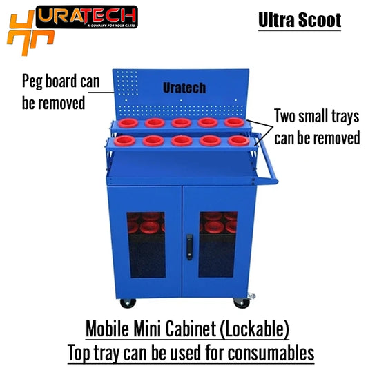 CNC Mobile cabinet with pegboard from Uratech
