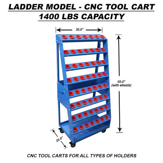 CNC Tool cart dimensions from Uratech for Ladder model