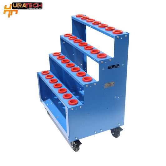 CNC Tool cart for CAT40-BT40-DV40-NMTB40-SK40-ISO40 taper holders from Uratech - Stack scoot - Blue color