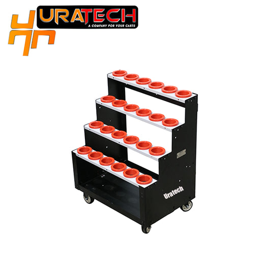 CNC Tool cart for all types of tool holders from Uratech - Stack scoot - Black and Grey White color