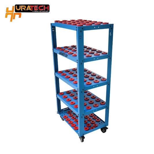 CNC Tool cart from Uratech for CAT30-BT30-DV30- NMTB30-ISO30 taper holders - Spacemax Pro scoot -Sky Blue color