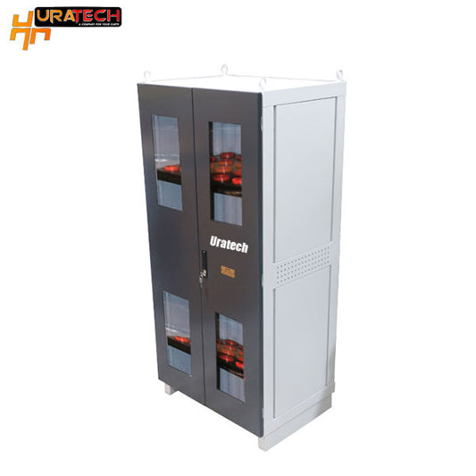 CNC Tool holder cabinet and locker from Uratech for all types of CNC holders in Grey color
