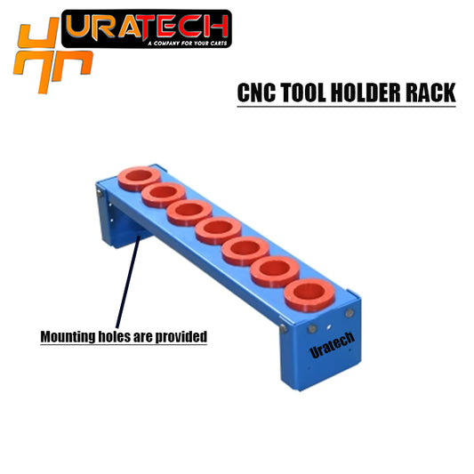 CNC Tool holder rack with mounting holes from Uratech
