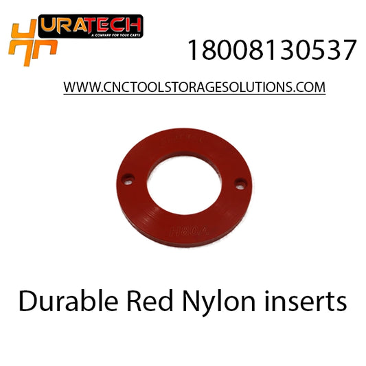 Durable red nylon CNC inserts for CAT45-BT45-DV45 tool holders from Uratech