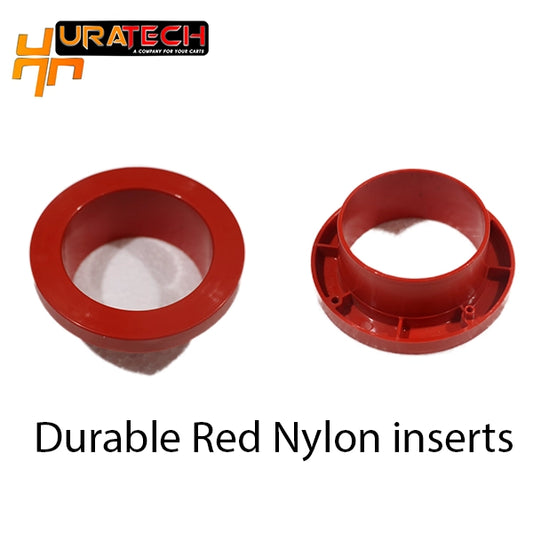 Durable red nylon CNC inserts for HSK80B-HSK80D tool holders from Uratech