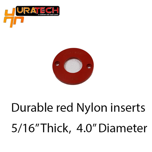 Durable red nylon inserts for CNC holders from Uratech