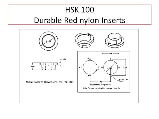 Uratech HSK125B CNC Holder Nylon inserts 10 pcs