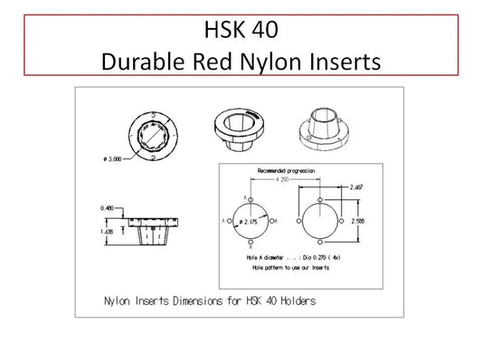 Uratech HSK50B HSK50D HSK50F CNC Nylon inserts 10 pcs