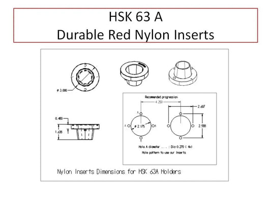 Uratech HSK63A HSK63C HSK63E CNC Nylon inserts 10 pcs