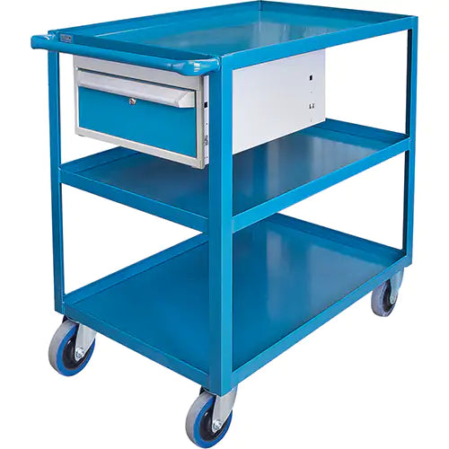 heavy-duty-shelf-cart-with-drawer-from-uratech