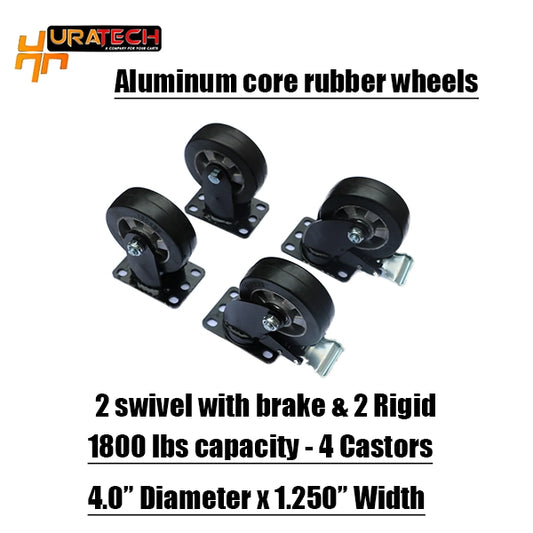 Heavy duty Castors from Uratech 1800 lbs capacity