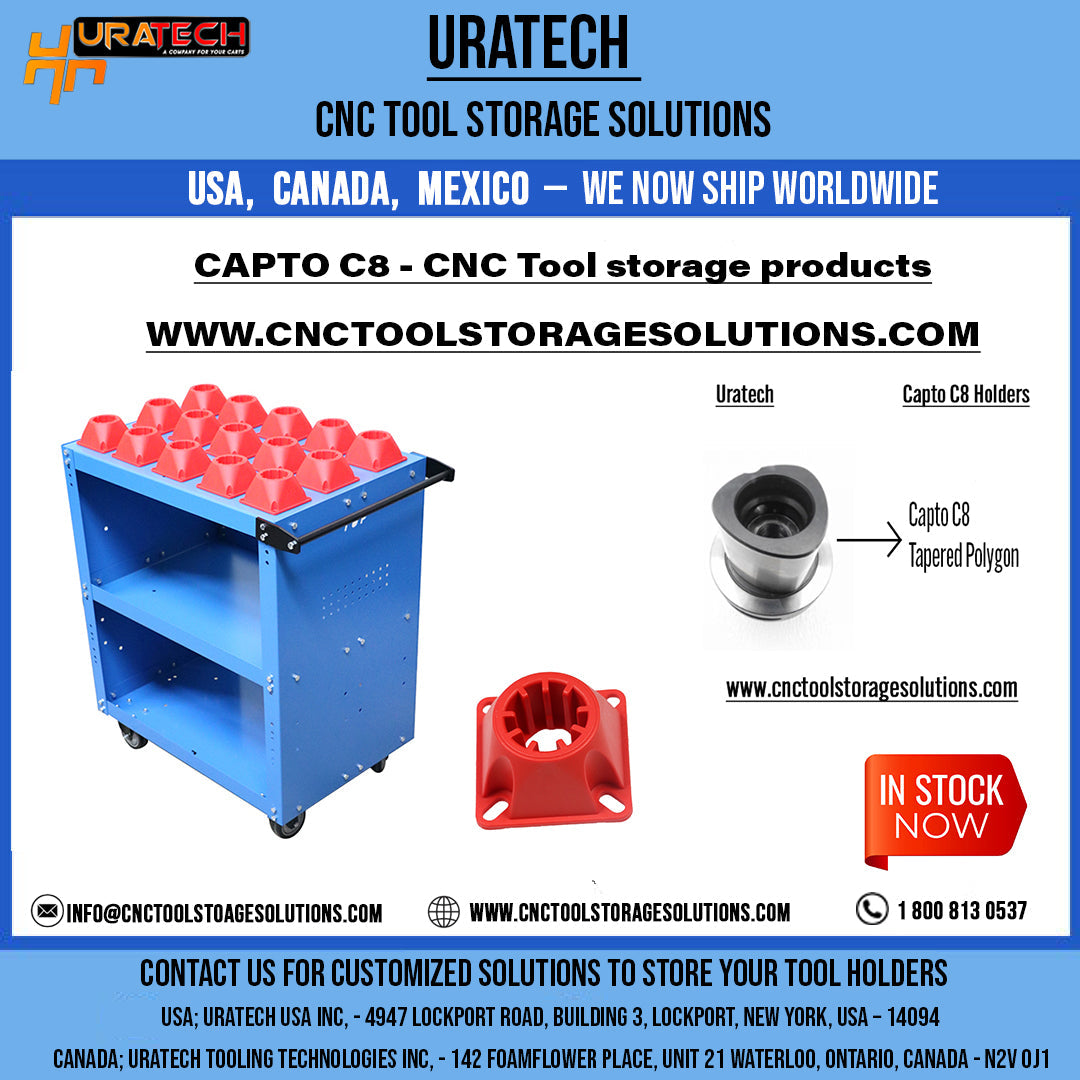 Capto Storage Rack CNC Tool Storage for CAPTO C8 type CNC Holders– URATECH USA INC