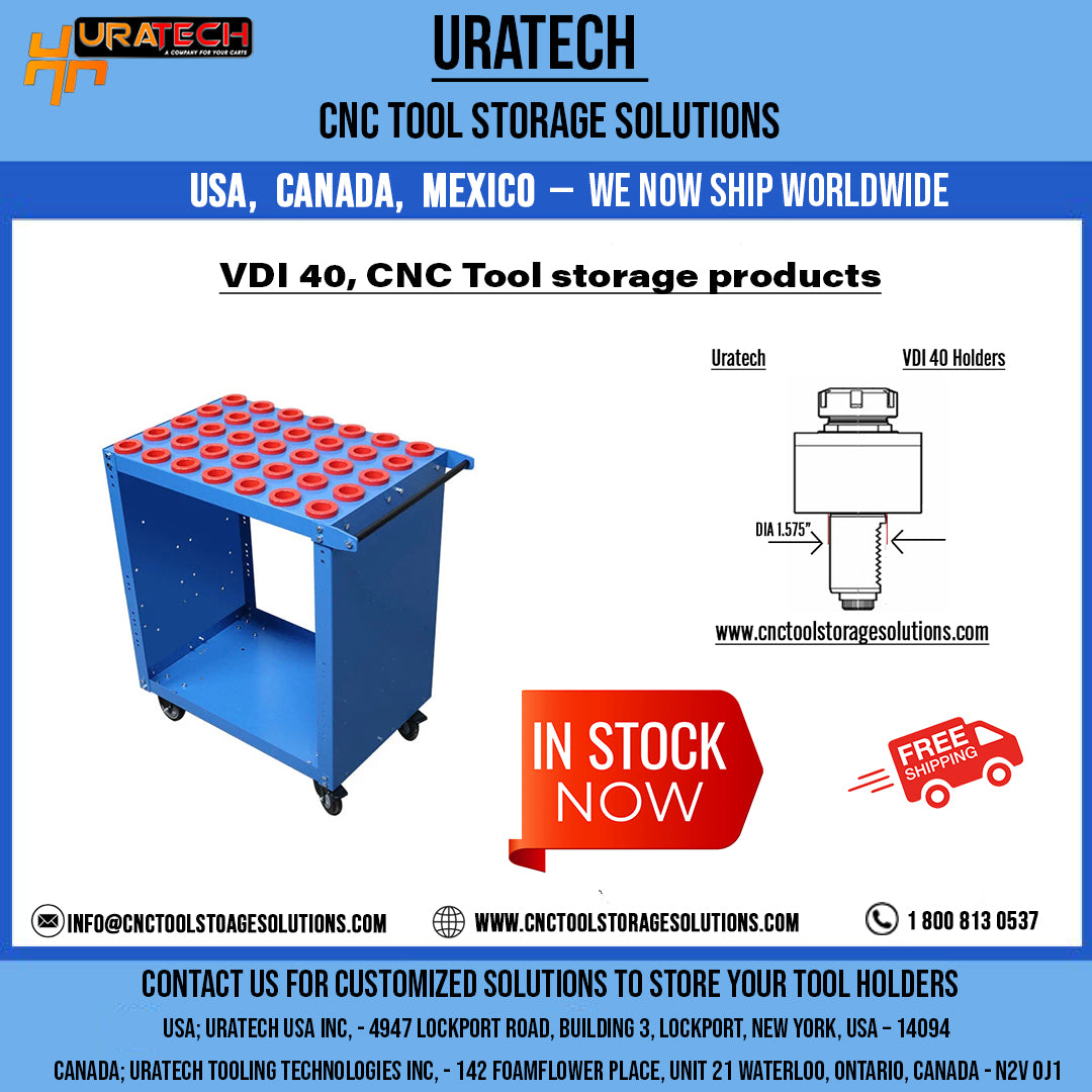 CNC Tool Storage forVDI-40 type CNC Holders from Uratech USA Inc ...