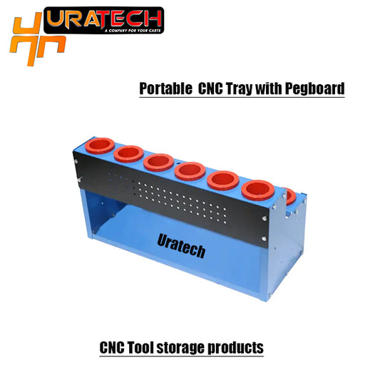 CNC Portable tray with pegboard from Uratech for all types of holders