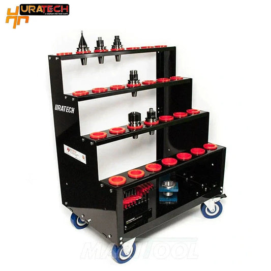 CNC Tool cart for CAT40-BT40-DV40-NMTB40-SK40-ISO40 taper holders from Uratech - Stack scoot -Black color