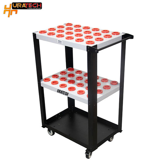 CNC Tool cart for all types of holders from Uratech - Flexi cart in White grey and black color