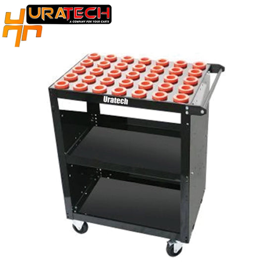 CNC Tool cart from Uratech - Single scoot - Black color - 1400 lbs capacity