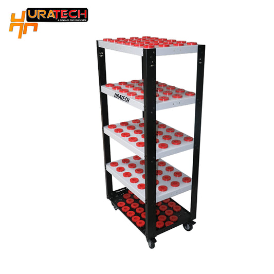CNC Tool cart from Uratech for CAT30-BT30-DV30- NMTB30-ISO30 taper holders - Spacemax Pro scoot - Black and Grey white color