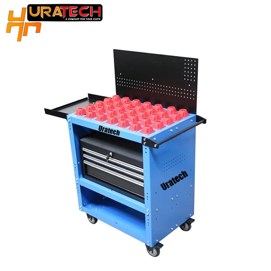CNC Tool cart with lockable drawer for CAPTO C4 holders from Uratech