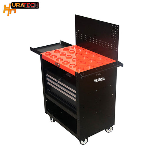 CNC Tool cart with lockable drawers for HSK50B-HSK50D-HSK50F holders from Uratech
