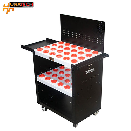 CNC Tool cart with peg board from Uratech - 1800 lbs capacity - grey color