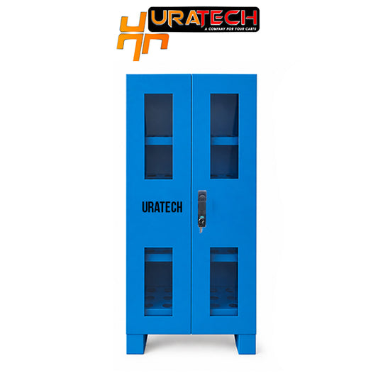 CNC Tool holder cabinet for HSK100A-HSK100C holders from Uratech - 4 Shelves - 4000 lbs capacity
