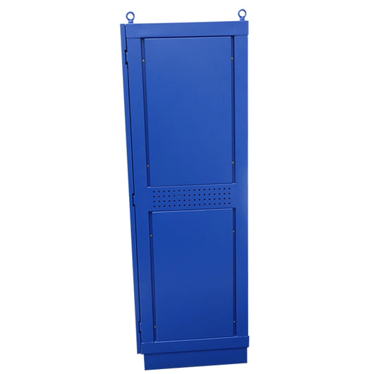 CNC Tool holder cabinets and locker side view with pegboard from Uratech