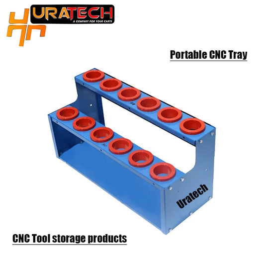 CNC Tool storage rack for CAT50-BT50-DV50-NMTB50-SK50-ISO50 taper holders from Uratech - Portable CNC Tray
