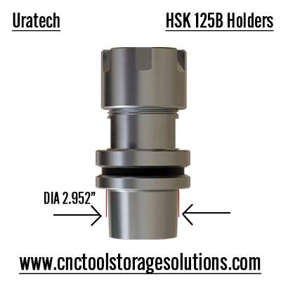 HSK125B CNC holder dimensions from Uratech - CNC Tool storage products