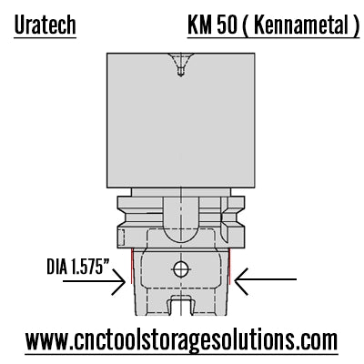KM50 Kennametal holder dimension details from Uratech