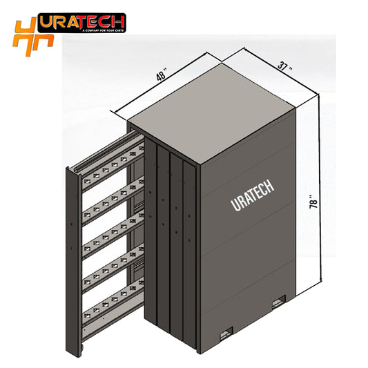 Pull out CNC tool holder cabinet and locker with dimensions from Uratech