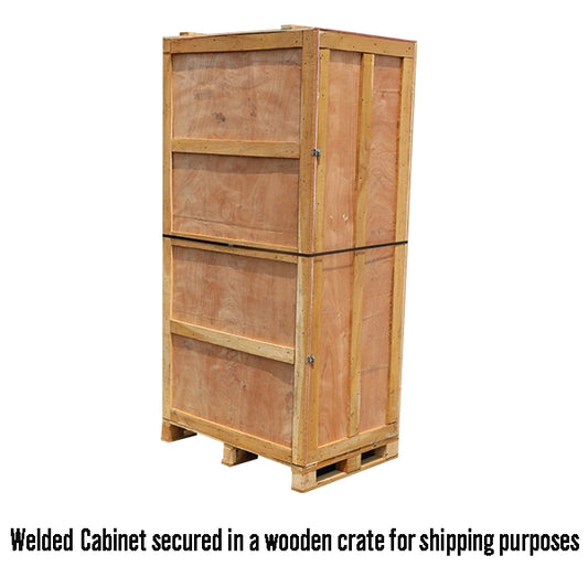 Shipping crate for CNC cabinet and lockers from Uratech