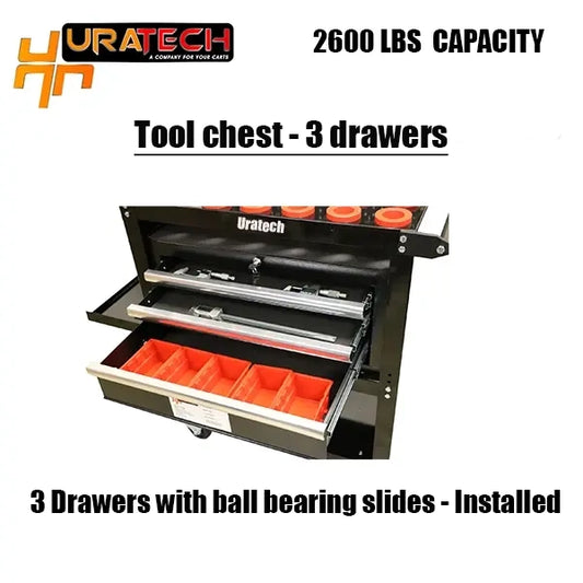 Tool chest with ball bearing slides from Uratech