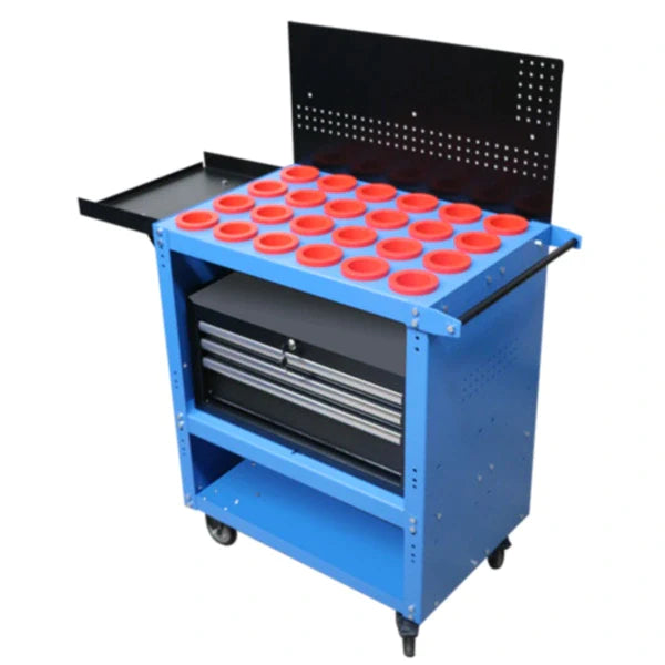 Secured model CNC Tool Carts with Lockable Drawers & Pegboard